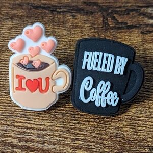 2 for $5 Item: Coffee Themed Straw Toppers Set New!